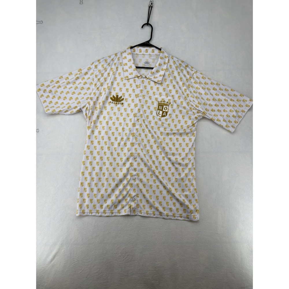 Nola Gold Major Rugby Paladin Shirt Sleeve Button Up Shirt